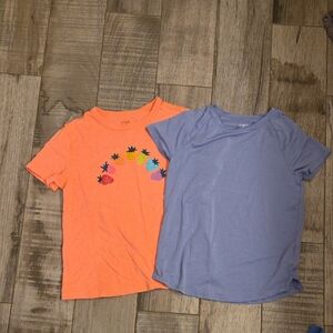 Kids Colorful Fruit Print And Bkue Shirt